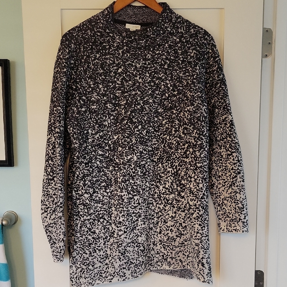 Pure Jill Black and White Knit Sweater